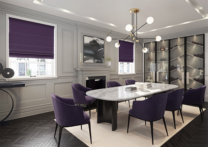 Hartford, Mulberry - Twist&Fit Roman Blind - Image 6